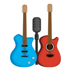 electric guitars and microphone musical instruments