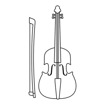 fiddle musical instrument icon