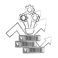 bulb idea on top books gears and arrows