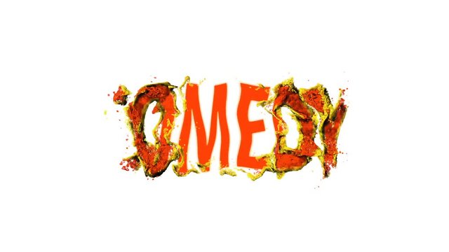 colorful logo animation word comedy