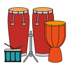 Fototapeta na wymiar bongo drum with drums