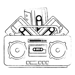 radio music player with cassettes