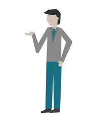 businessman in suit character manager