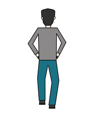 businessman back view character avatar