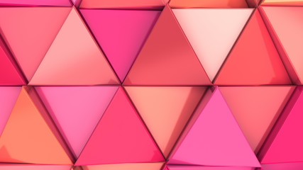 Pattern of red triangle prisms