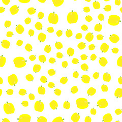 The Seamless pattern. Vegetable set. yellow bell pepper