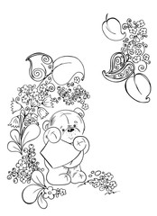 Vector illustration in zentangle style.Sketch for coloring books, cards, prints, flyers, banners, invitations.