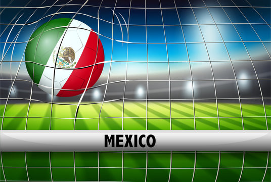 A Mexico football flag