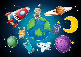 A set of space element © GraphicsRF