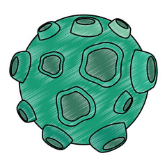 asteroid with craters space icon