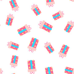 The Cute party presents seamless pattern. vector