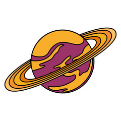 universe planet saturn space icon