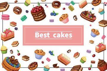 Cartoon Sweets Colorful Concept