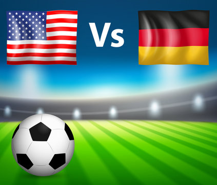 America VS Germany soccer match