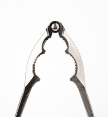 Pliers for crabs isolated on white background