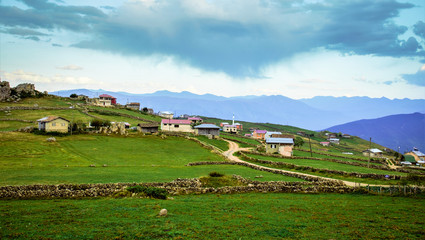 Obraz premium Village on Mount Sultan Murad in northern Turkey