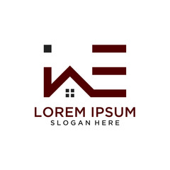 Letter IE home logo design