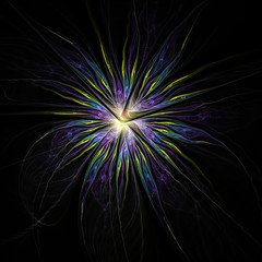 Abstract multicolored illustration on a dark background