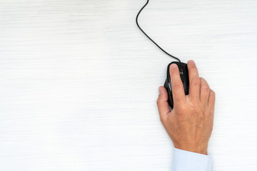 Man using a computer mouse