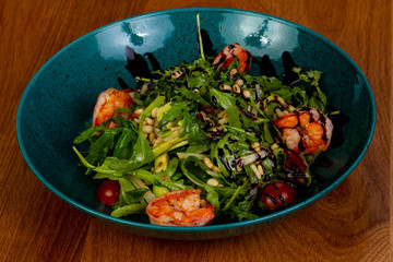 Salad with prawn
