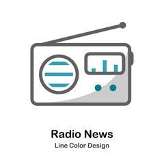 Radio News Flat Icon