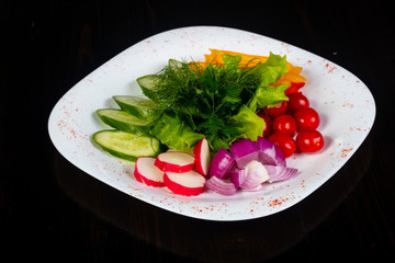 Fresh vegetables plate