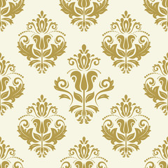 Classic seamless golden pattern. Traditional orient ornament. Classic vintage background