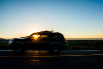 Obraz na płótnie Canvas Sunset drive in Colorado