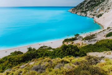 Foto op Plexiglas Famous Myrtos Beach. Must see visiting location on Kefalonia Greece © Igor Tichonow