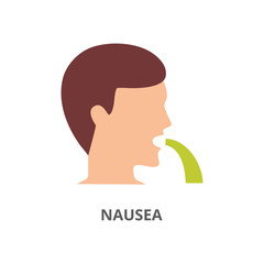 Nausea flat vector icon
