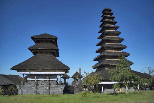 Gopuras or towers of Pura besakih temple, Indonesia