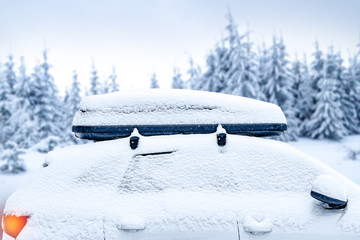 Winter car and snow 