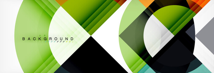 Obraz premium Vector circular geometric abstract background