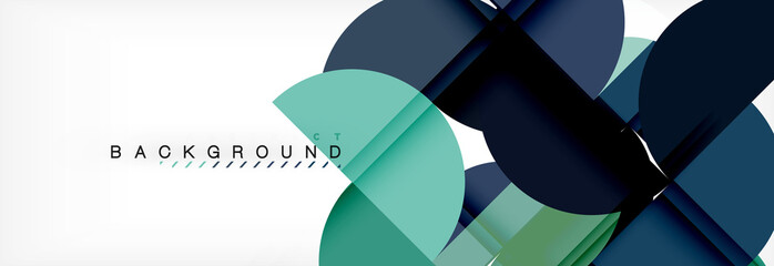 Circle abstract background, geometric illustration