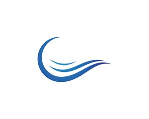 Water Wave symbol and icon Logo Template