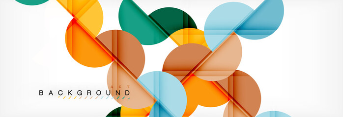 Circle abstract background, geometric illustration