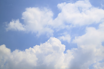 Big beautiful cloud on blue sky background