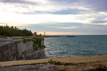 Lighthouse and Wall of the Fortifications of Vauban, France