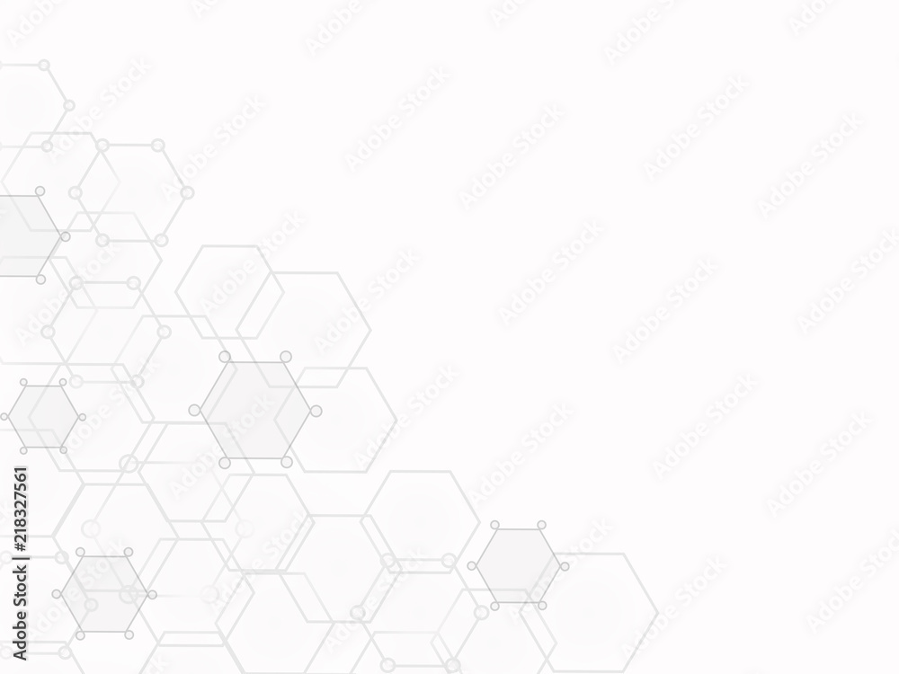 Canvas Prints abstract geometric background. template brochure design. gray hexagon shape