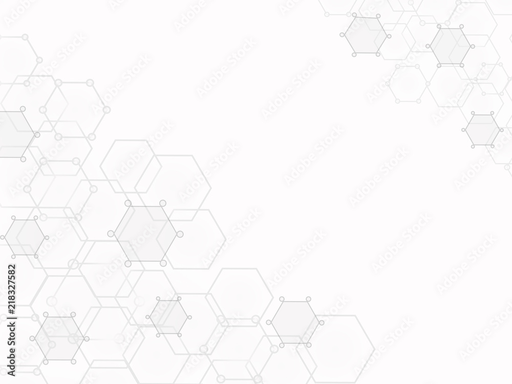 Canvas Prints abstract geometric background. template brochure design. gray hexagon shape