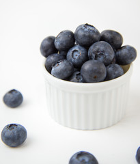 blueberry on white background.