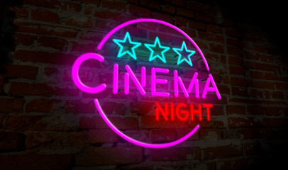 Cinema night neon