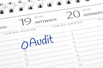 Eintrag im Kalender: Audit