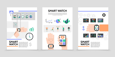 Flat Smart Watch Posters