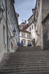 beautiful old streets of Prague.