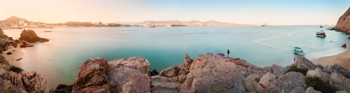 Panorama of the bay in Cabo San Lucas.