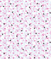 Seamless camouflage in light Pink pattern with repeating element. Polygonal mosaic series for your design. Vector