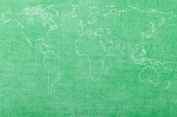 fabric texture World map