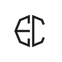 two letter EC octagon logo