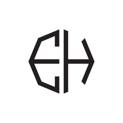 two letter EH octagon logo